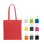 Saco de compras de algodão reciclado e poliéster 150 g/m2 varias cores
