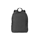 Mochila de poliéster reciclado com forro para portátil de 16” cor cinzento-escuro primeira vista
