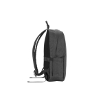 Mochila de poliéster reciclado com forro para portátil de 16” cor cinzento-escuro terceira vista