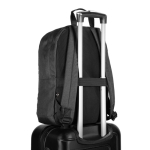 Mochila de poliéster reciclado com forro para portátil de 16” cor cinzento-escuro quinta vista