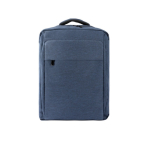 Mochila acolchoada de poliéster reciclado para portátil de 15,6” cor azul-marinho primeira vista