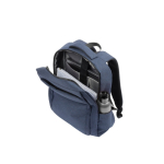 Mochila acolchoada de poliéster reciclado para portátil de 15,6” cor azul-marinho quarta vista