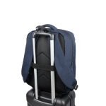 Mochila acolchoada de poliéster reciclado para portátil de 15,6” cor azul-marinho quinta vista