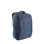 Mochila acolchoada de poliéster reciclado para portátil de 15,6” cor azul-marinho