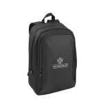 Mochila de poliéster reciclado hidrorrepelente para portátil 17,3'' cor preto imagem com logo