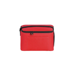 Saco térmico de poliéster reciclado com alça ajustável 6 L cor vermelho primeira vista
