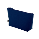 Nécessaire espaçoso de feltro reciclado com fecho de correr cor azul