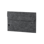 Capa de feltro reciclado com compartimento para portátil 14” cor cinzento-escuro