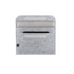 Capa de feltro reciclado com compartimento para portátil 14” cor cinzento-claro