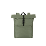 Mochila multiusos com fecho enrolável para portátil 17,3” cor verde-escuro primeira vista