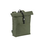 Mochila multiusos com fecho enrolável para portátil 17,3” cor verde-escuro