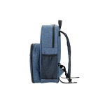 Mochila térmica para piquenique de poliéster reciclado com utensílios cor azul quarta vista
