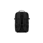 Mochila militar de poliéster reciclado com faixas e emblema cor preto segunda vista