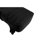 Mochila militar de poliéster reciclado com faixas e emblema cor preto oitava vista
