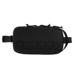 Bolsa de cintura de poliéster reciclado com forro e alças ajustáveis cor preto primeira vista
