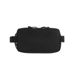 Bolsa de cintura de poliéster reciclado com forro e alças ajustáveis cor preto segunda vista