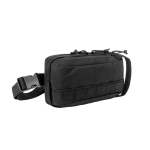 Bolsa de cintura de poliéster reciclado com forro e alças ajustáveis cor preto quinta vista
