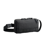 Bolsa de cintura de poliéster reciclado com forro e alças ajustáveis cor preto