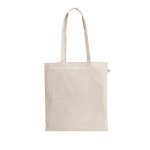 Saco natural de algodão reciclado e poliéster com asas 150 g/m² cor natural