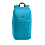 Mochila multiusos com costas e alças acolchoadas, capacidade 10 L cor azul-claro imagem com logo