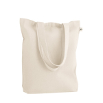 Saco de algodão reciclado e poliéster com asas compridas 280 g/m² cor natural terceira vista