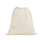 Mochila de cordão natural totalmente feita de algodão 140 g/m2 cor natural