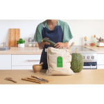 Mochila de cordão natural totalmente feita de algodão 140 g/m2 primeira vista