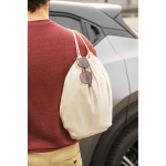 Mochila de cordão natural totalmente feita de algodão 140 g/m2 vista conjunto
