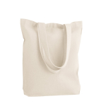 Saco de compras natural de algodão com asas compridas 220 g/m2 cor natural terceira vista