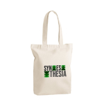 Saco de compras natural de algodão com asas compridas 220 g/m2 cor natural imagem com logo