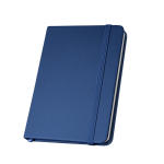 Caderno de capa dura parcialmente reciclado, folhas A5 pautadas cor azul