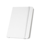 Caderno de capa dura parcialmente reciclado, folhas A5 pautadas cor branco