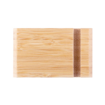 Suporte para telemóvel de bambu com duas ranhuras em cada lado cor natural terceira vista