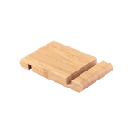 Suporte para telemóvel de bambu com duas ranhuras em cada lado cor natural