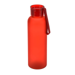 Garrafa de rPET com acabamento mate e tampa antifugas 600 ml cor vermelho