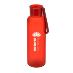 Garrafa de rPET com acabamento mate e tampa antifugas 600 ml cor vermelho imagem com logo