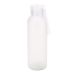 Garrafa de rPET com acabamento mate e tampa antifugas 600 ml cor transparente