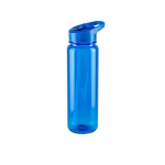 Garrafa desportiva de rPET com acabamento translúcido brilhante 750 ml cor azul