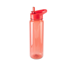 Garrafa desportiva de rPET com acabamento translúcido brilhante 750 ml cor vermelho primeira vista