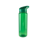 Garrafa desportiva de rPET com acabamento translúcido brilhante 750 ml cor verde