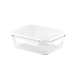 Lancheira hermética de vidro borossilicato com capacidade de 1 L cor branco primeira vista