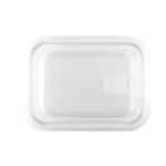 Lancheira hermética de vidro borossilicato com capacidade de 1 L cor branco segunda vista