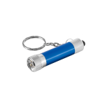 Porta-chaves, alumínio parcialmente reciclado, lanterna LED 3 posições cor azul real