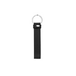 Porta-chaves elegante de PU com anel de metal e caixa de papel kraft cor preto segunda vista