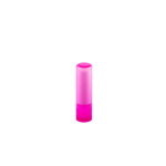 Bálsamo labial vegan com aroma a baunilha e embalagem transparente cor cor-de-rosa