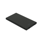 Powerbank fino e resistente de aço inoxidável 5000 mAh cor preto