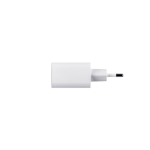 Adaptador de corrente de plástico reciclado com duas portas USB cor branco segunda vista