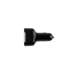 Adaptador para isqueiro ultrarrápido com duas portas USB cor preto primeira vista