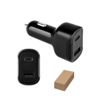 Adaptador para isqueiro ultrarrápido com duas portas USB varias cores