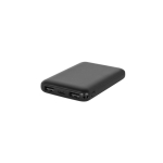 Powerbank de plástico reciclado com indicador de carga 5000 mAh cor preto